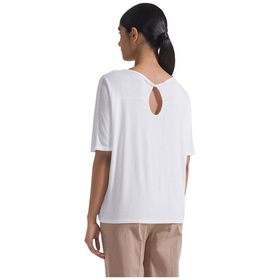 T-shirt fluida in viscosa bianco da donna Deha | D4229010001
